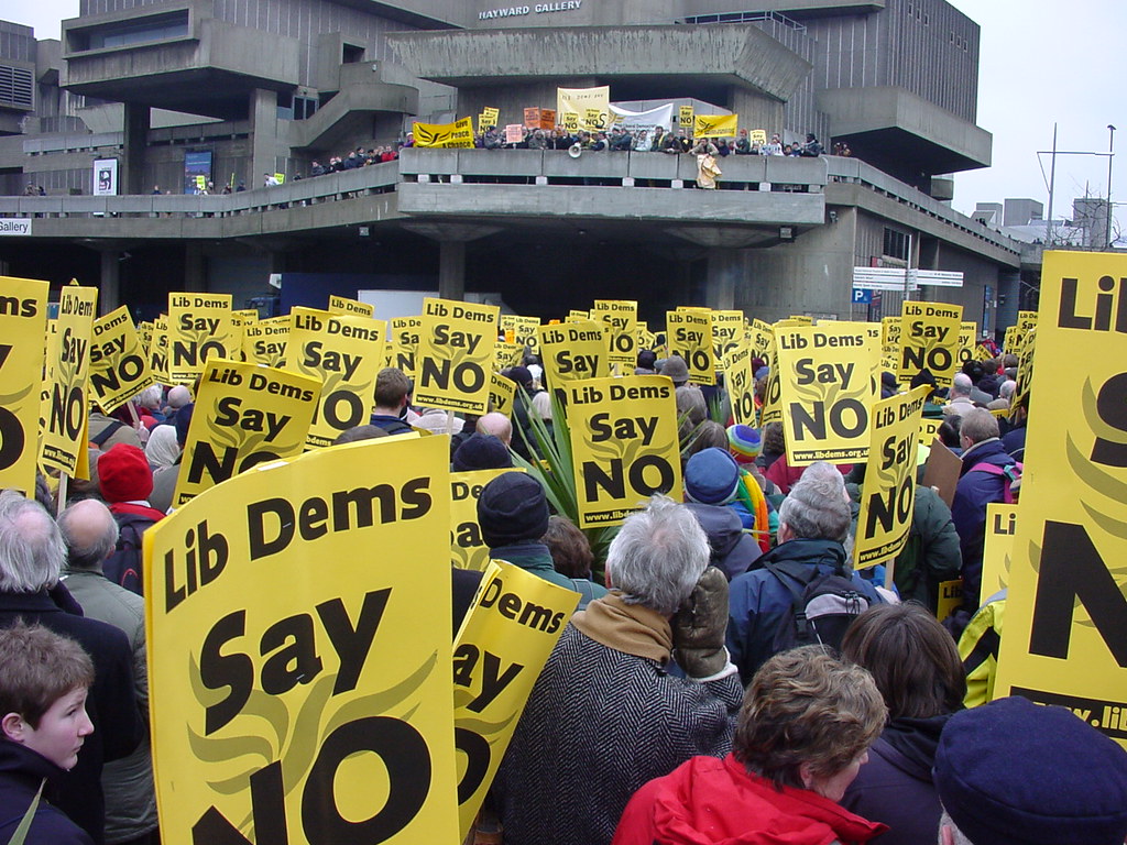 Lib Demos 2003 Iraq protest