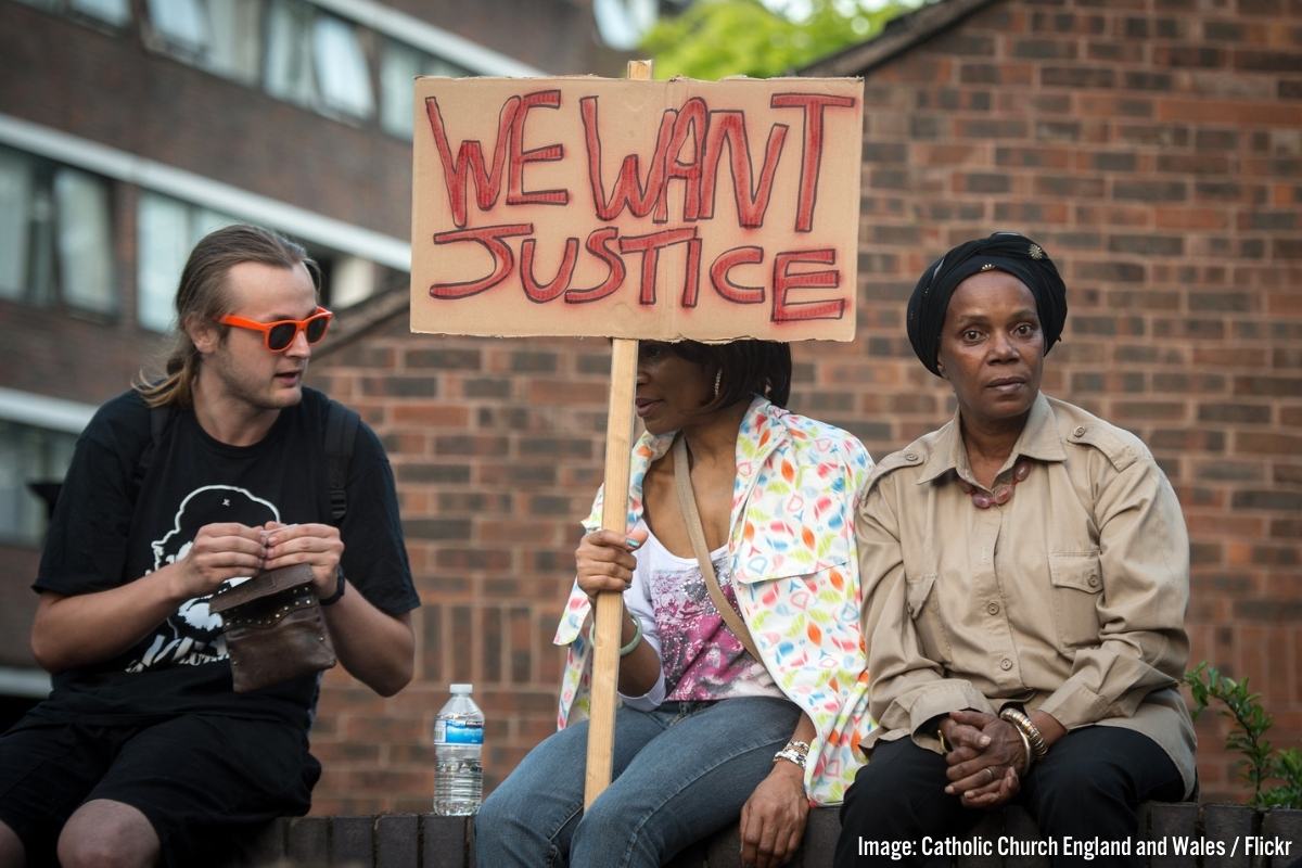 Grenfell Justice Placard