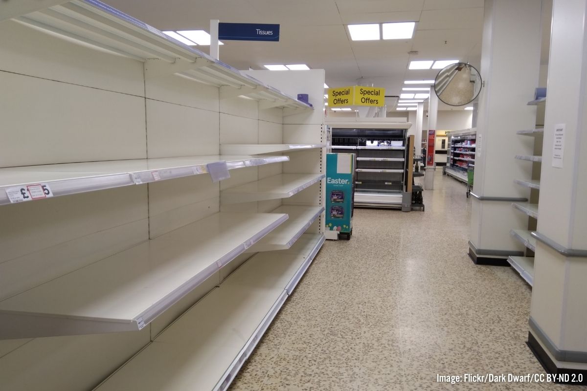 Tesco empty shelves