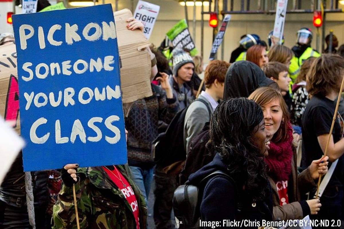 Pick on someone your own class 2011 student protests