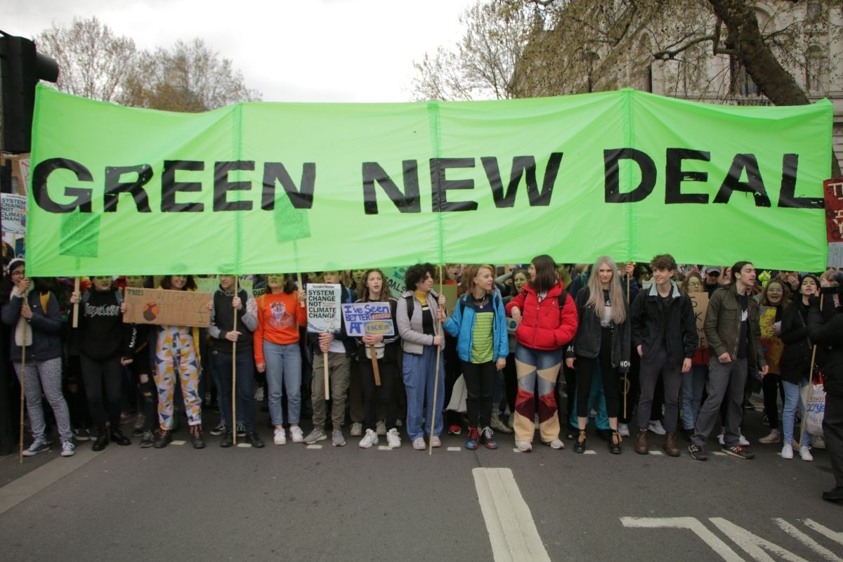 Green new deal banner
