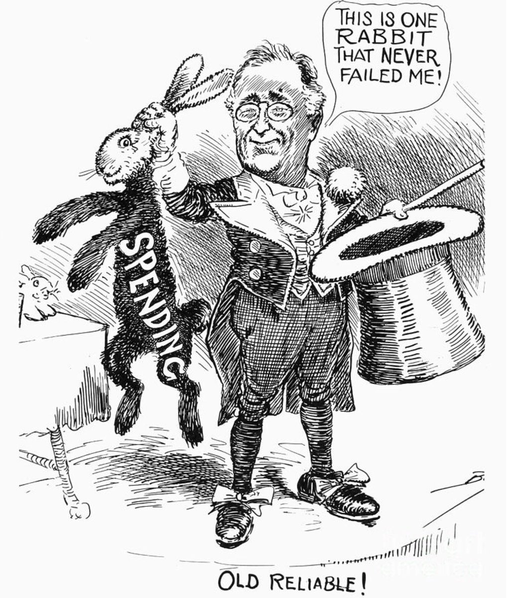 Government spending FDR rabbit hat