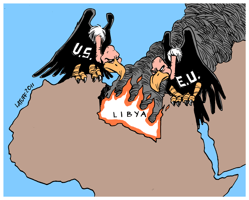 US and EU vultures Latuff
