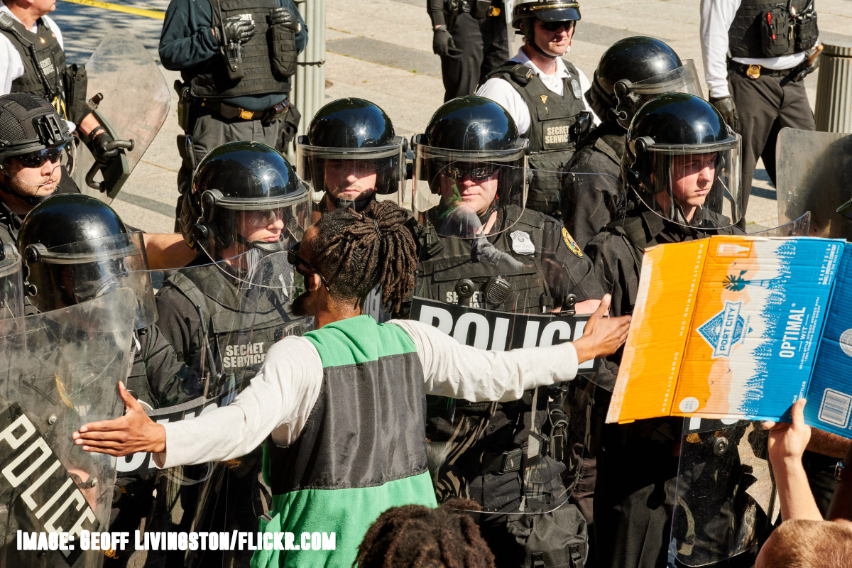 Police BLM protest