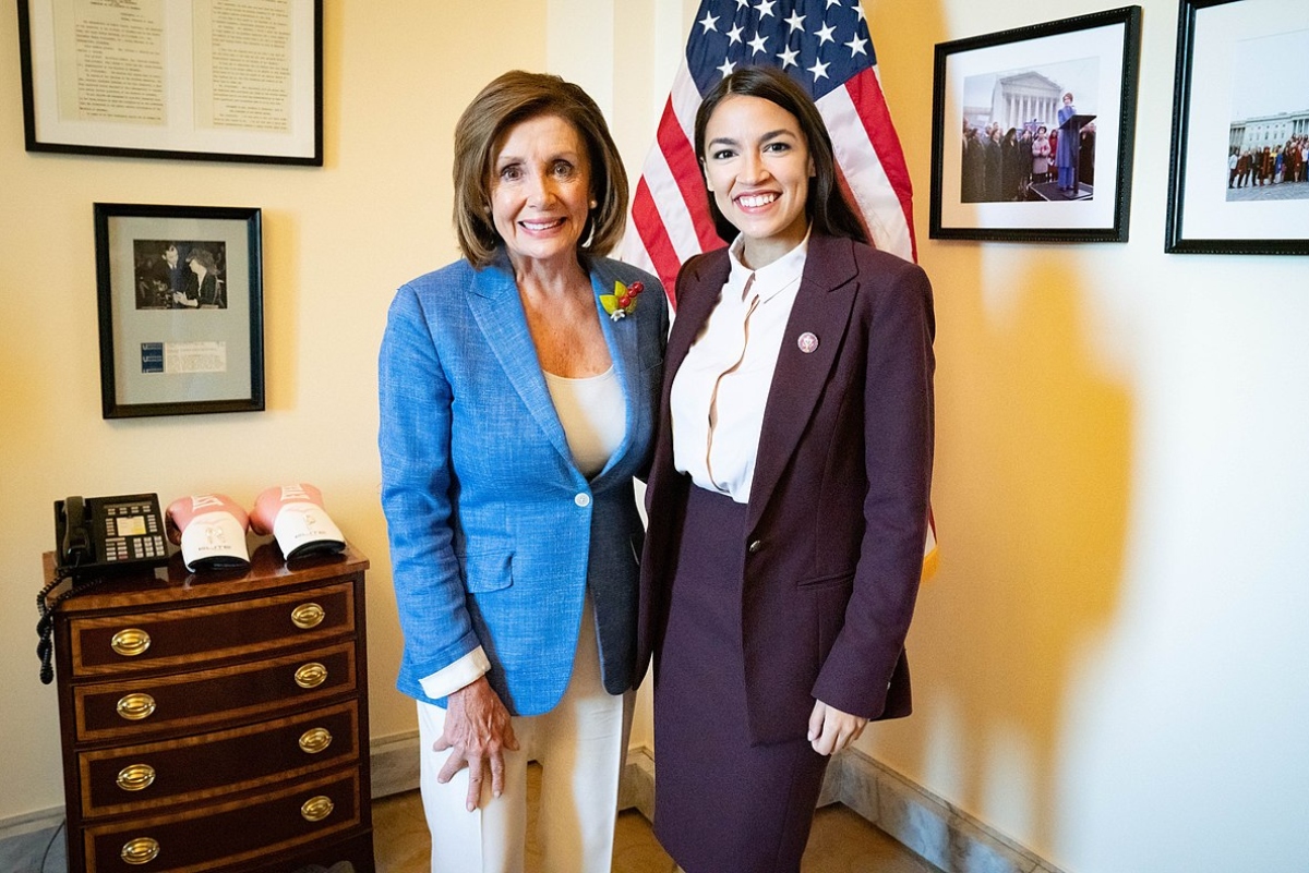 Nancy Pelosi with AOC 1