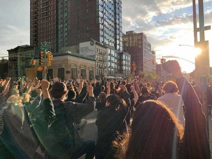 george Floyd protests raised fists