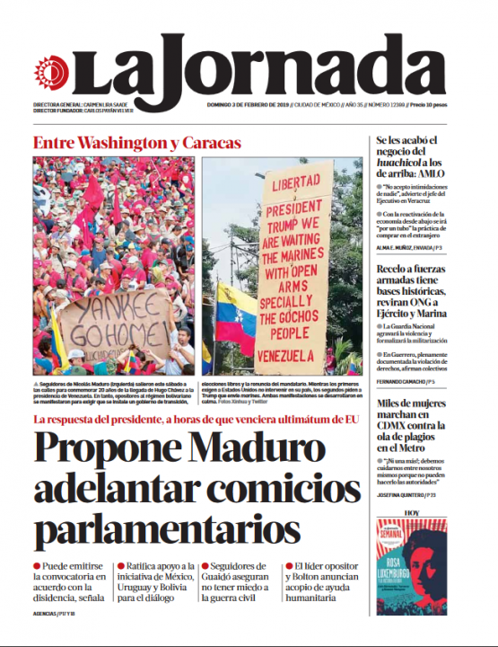 La Jornada 3 Feb 2019