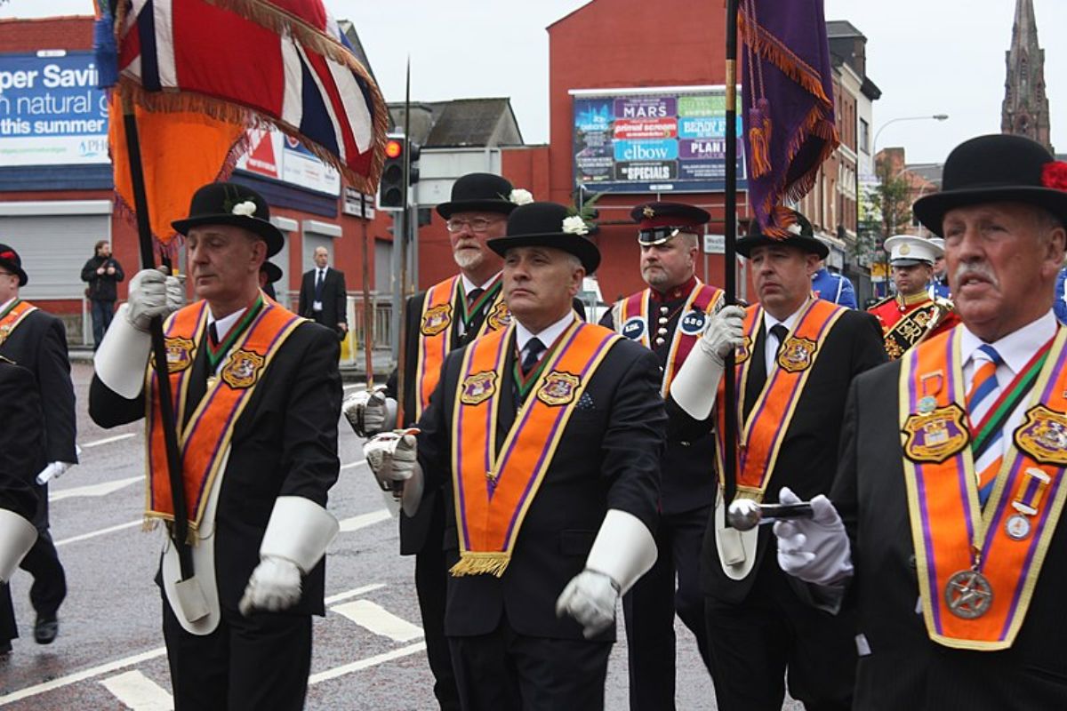 Orange march Belfast 2011