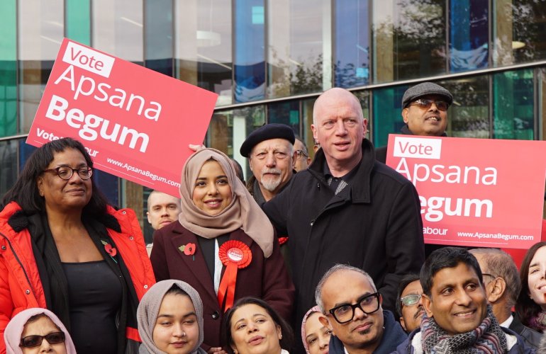 apsana begum at rally