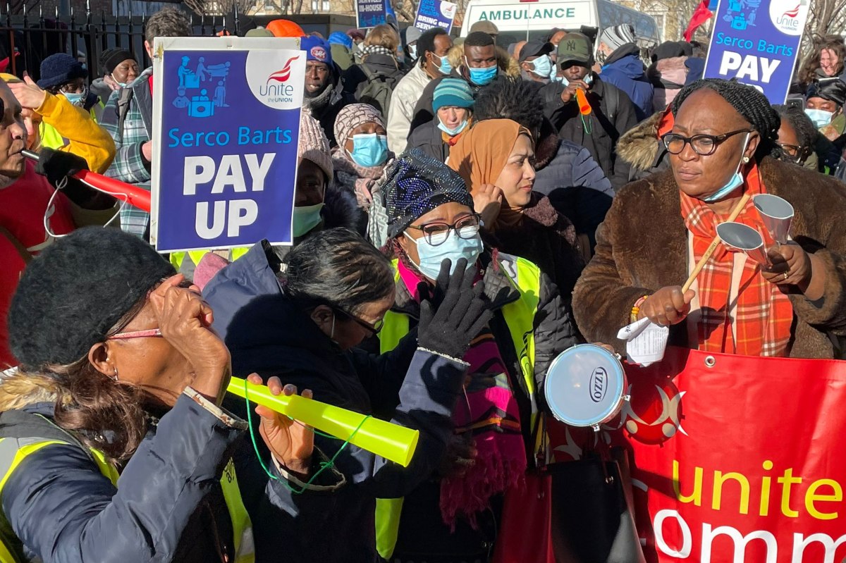 Serco hospital workers London Jan 2022 2