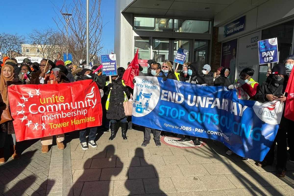 Serco hospital workers London Jan 2022 3