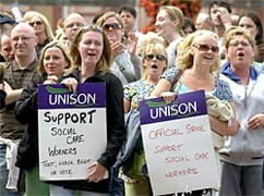 Trade union work in a care home