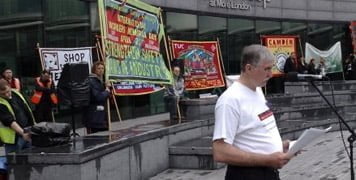 Mike Hutin spoke about his son Andrew, who was one of three steel workers killed when a furnace exploded at the Corus plant in Port Talbot, South Wales, 2001 workers-memorial-day2.jpg