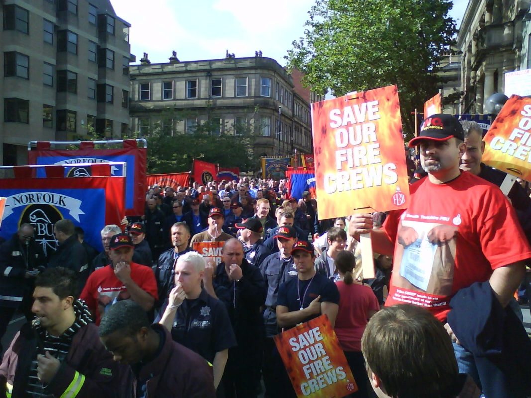 Save Our Crews! Barnsley Firefighters protest