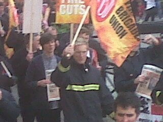 West Yorkshire Firefighters March against Cuts in Leeds ….plus Mayhem at Leeds Superdrug!