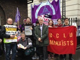 Marxist students show solidarity to striking lecturers and university workers