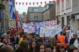 Protests in the Shetlands as islands face cuts to education