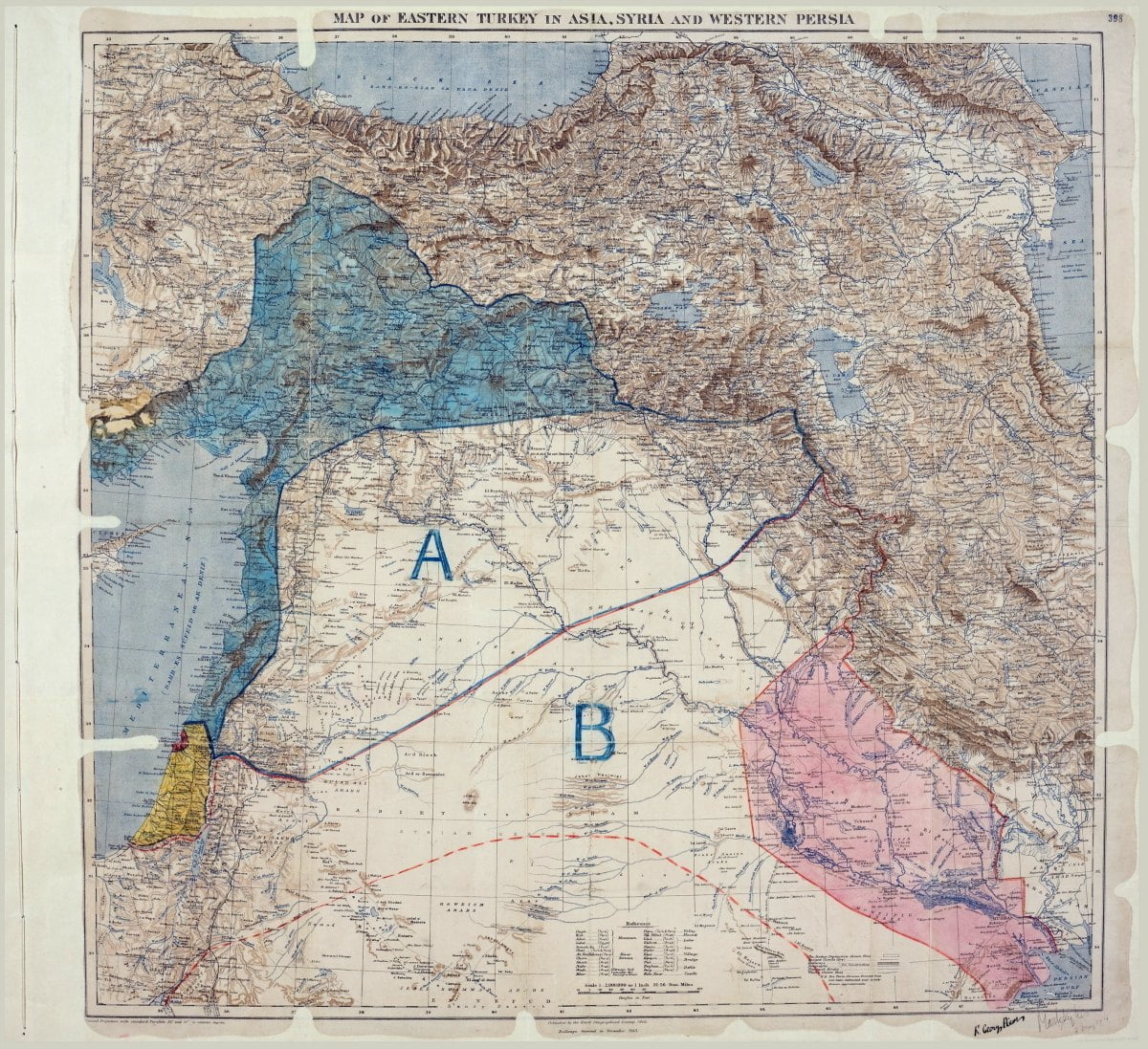 Sykes Picot Agreement Map