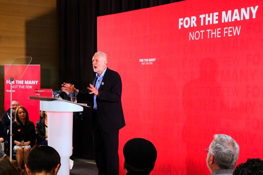 “For the many not the few”: Corbyn launches election slogan