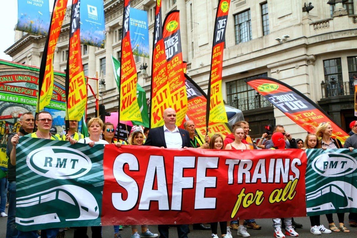 RMT members strike in defence of safety and jobs