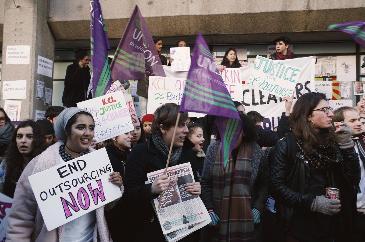 Students and cleaners unite and fight at King’s College London