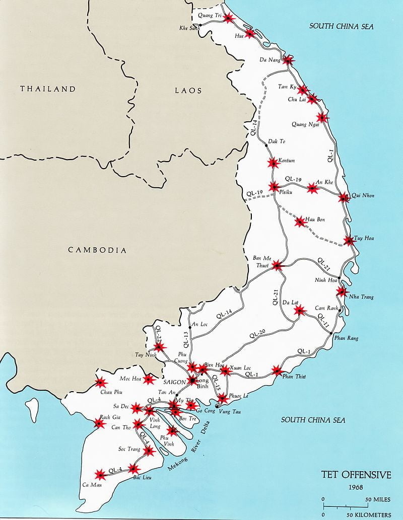 Tet Offensive Map