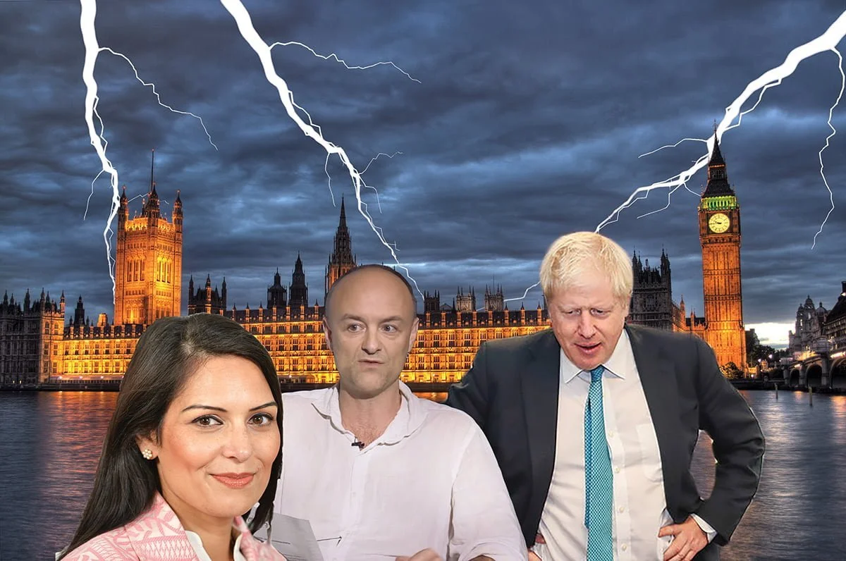 Johnson-cummings-patel-parliament-storm