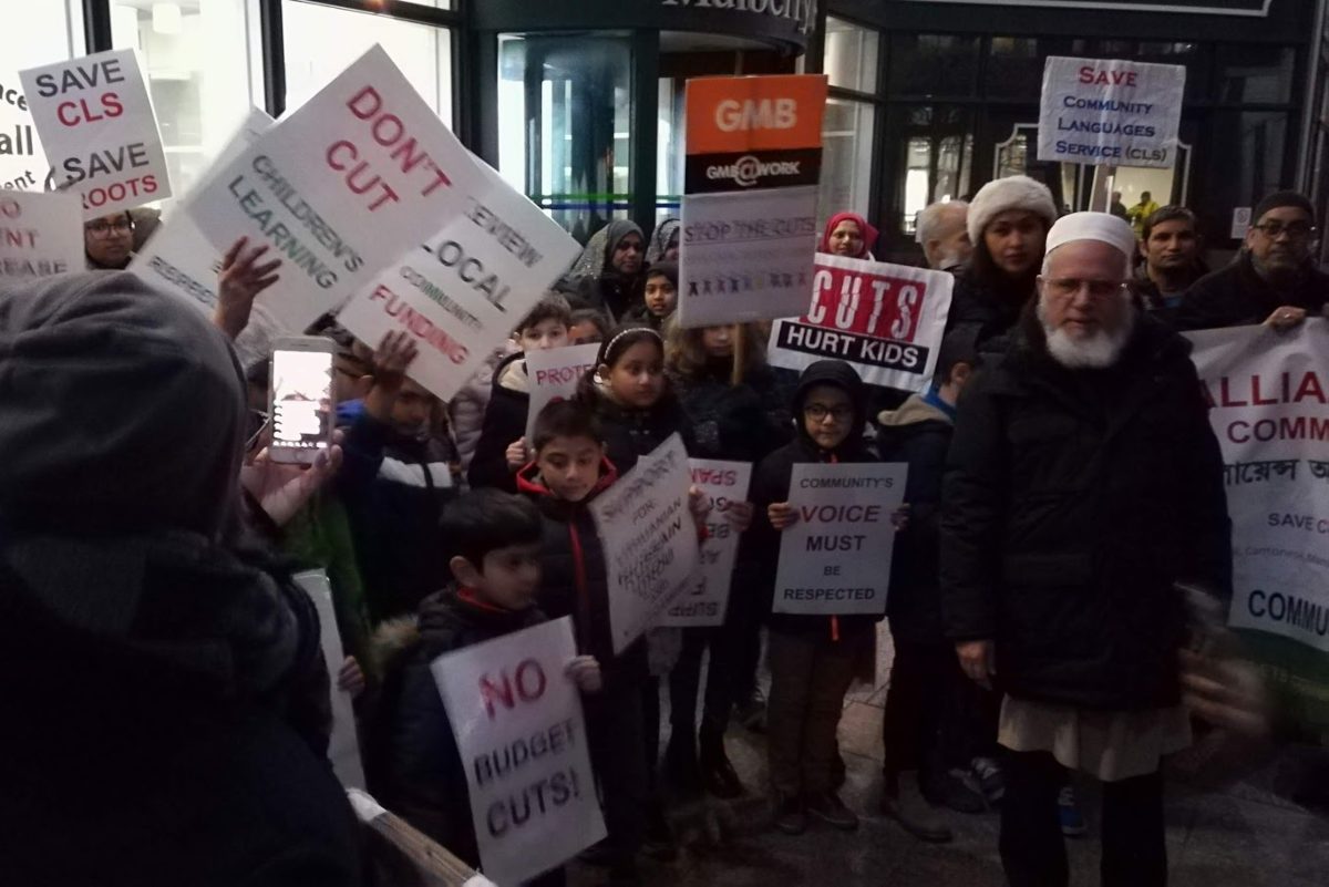 Protesters lobby Tower Hamlets council to defend community services