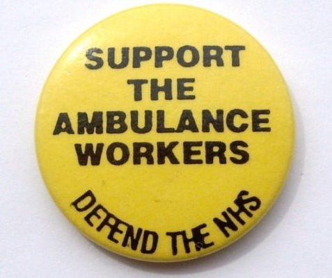 Support ambulance workers badge defend NHS