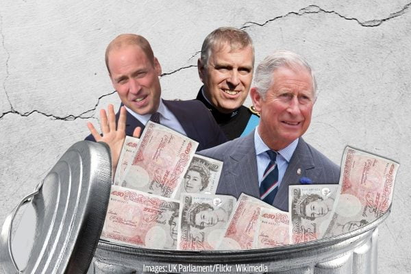 William Andrew Charles in a bin