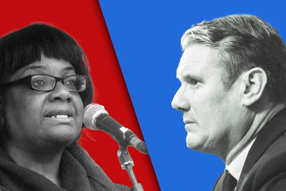 Diane Abbott and Keir Starmer
