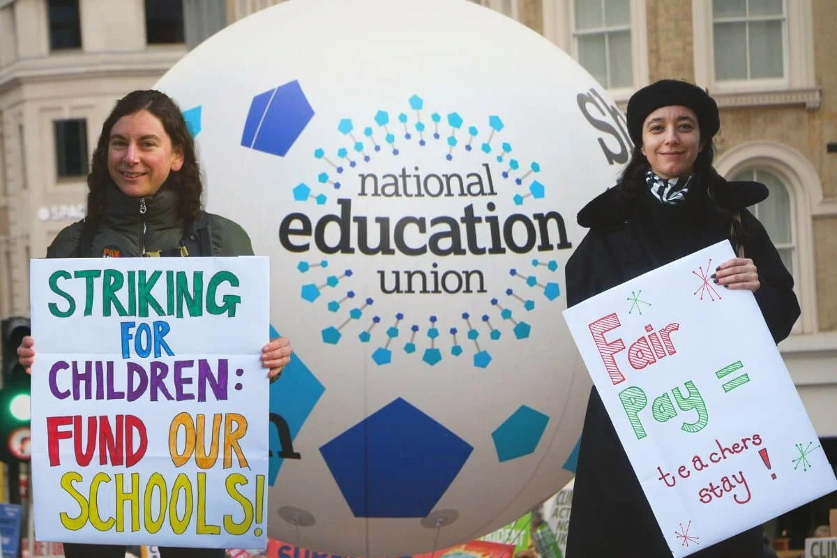 NEU balloon and placards