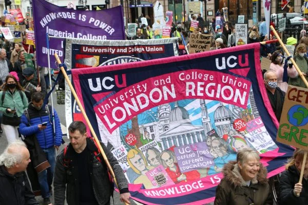ucu banner london march