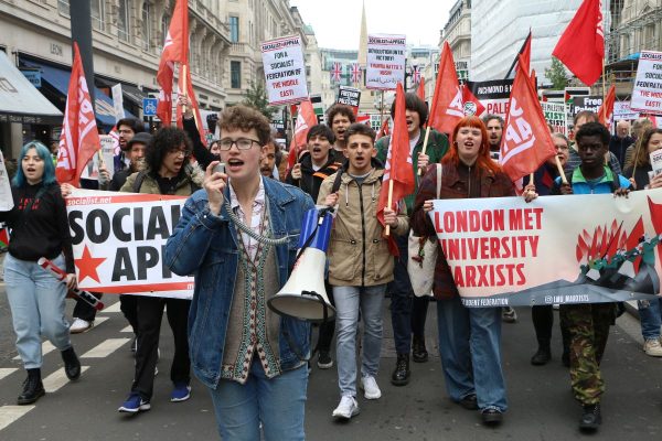 Comrades marching free Palestine demo 2023 LOC