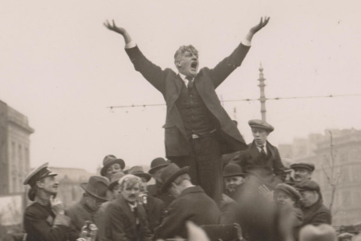 Jim Larkin giving speech