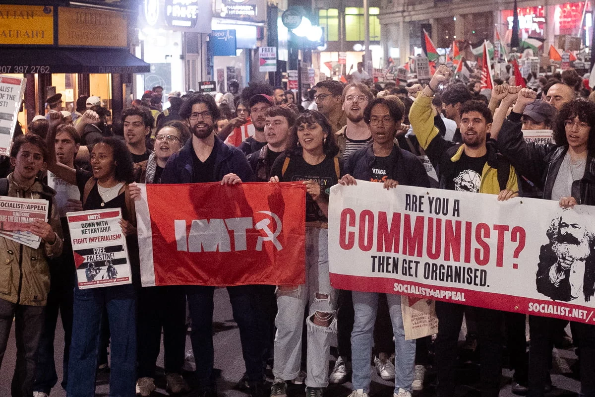 Comrades at Palestine demo