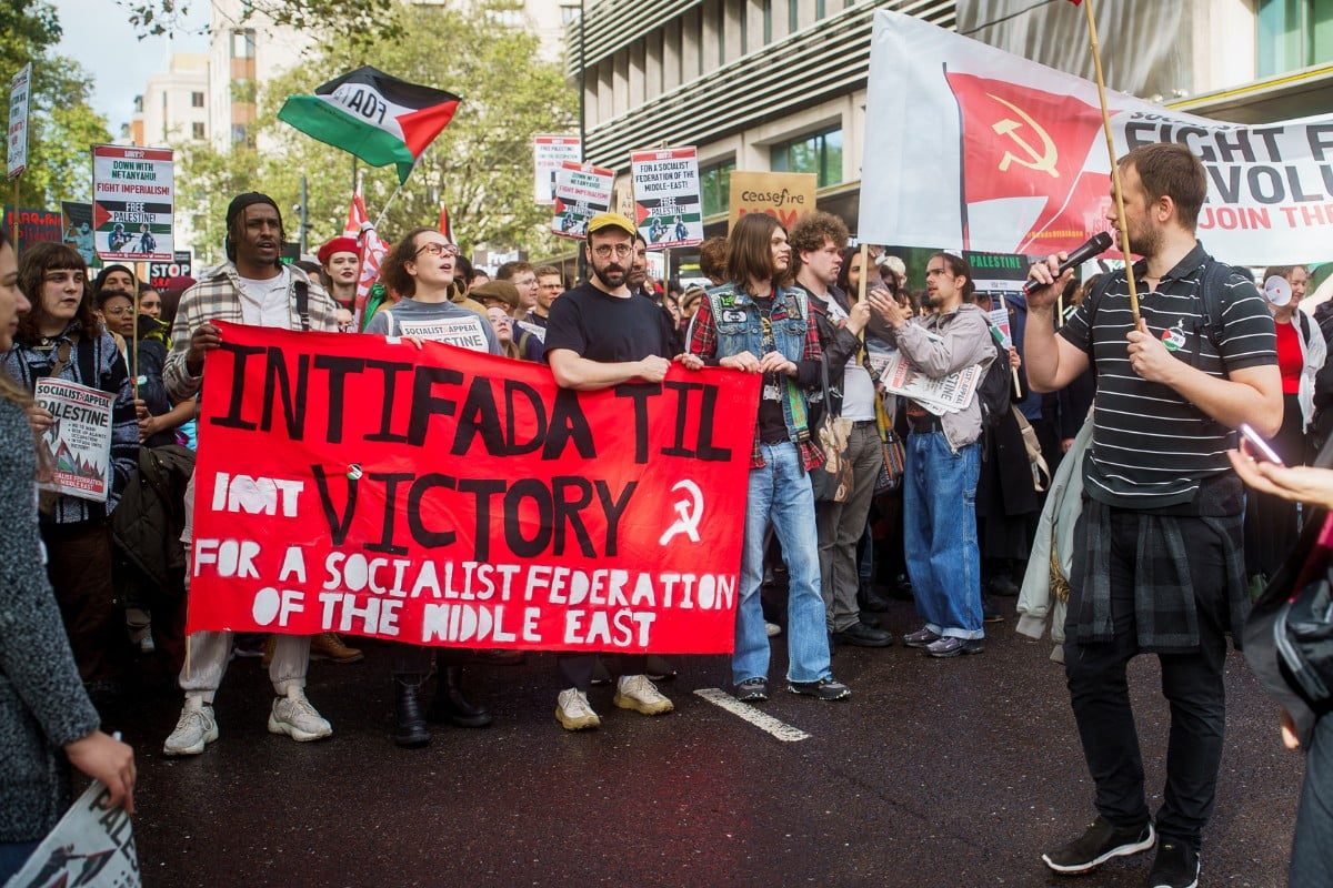 London Palestine march Intifada until victory