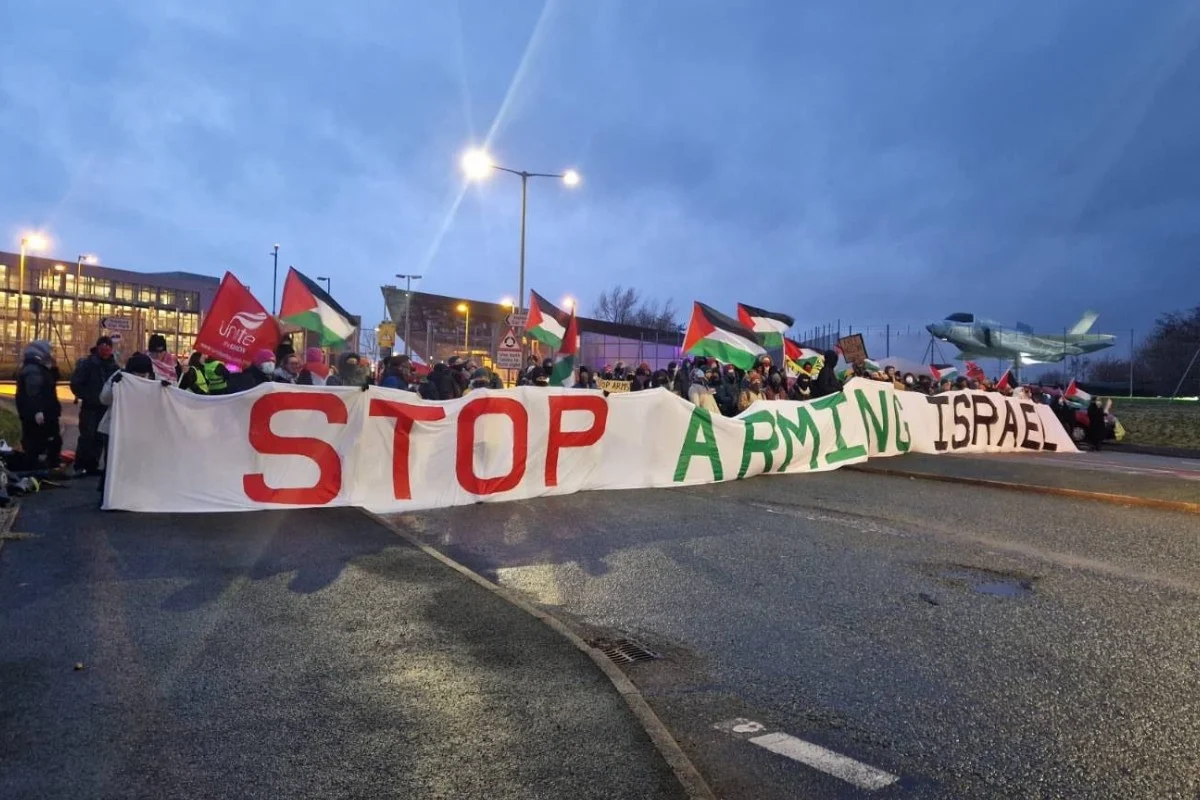 BAE Arms factory blockade Lancashire