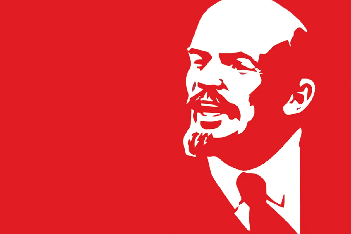 Lenin red background
