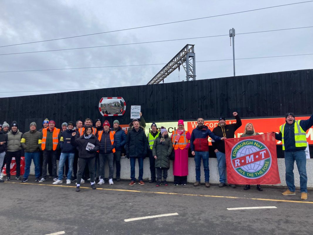 Hitachi RMT strike edinburgh