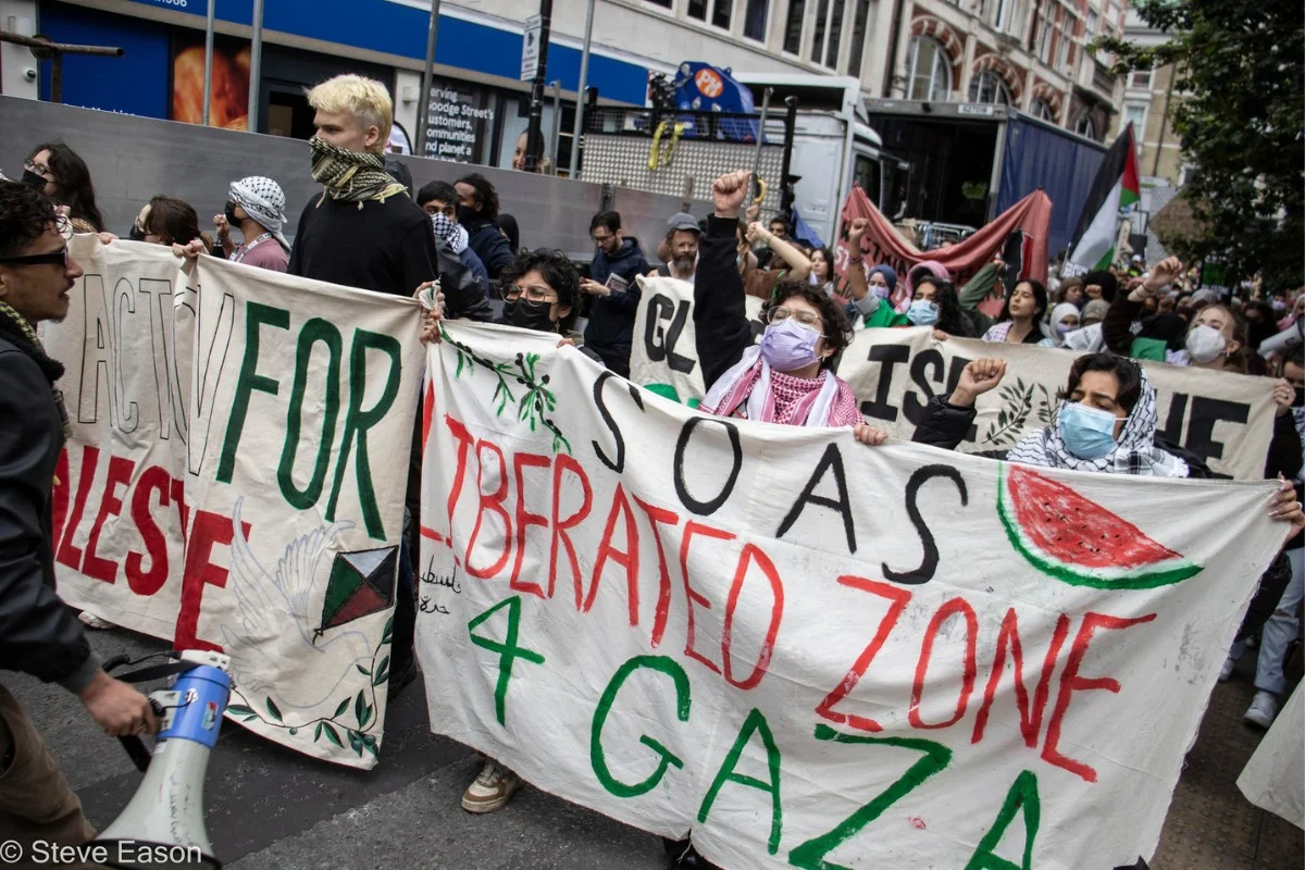 Palestine SOAS liberated Zone 4 Gaza Image Steve Eason