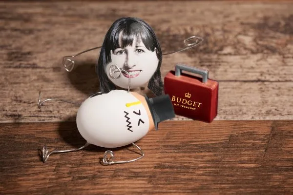 Rachel Reeves as humpty dumpty