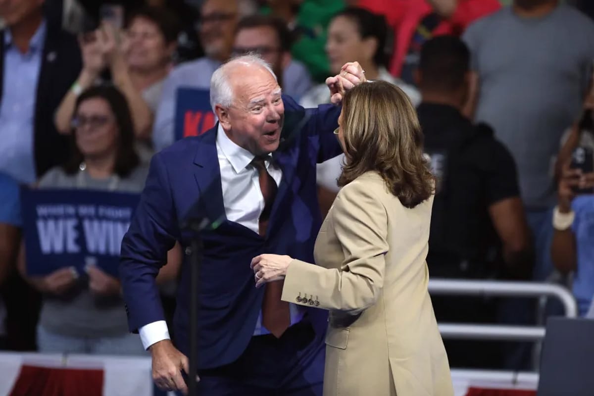 Tim Walz and Kamala Harris