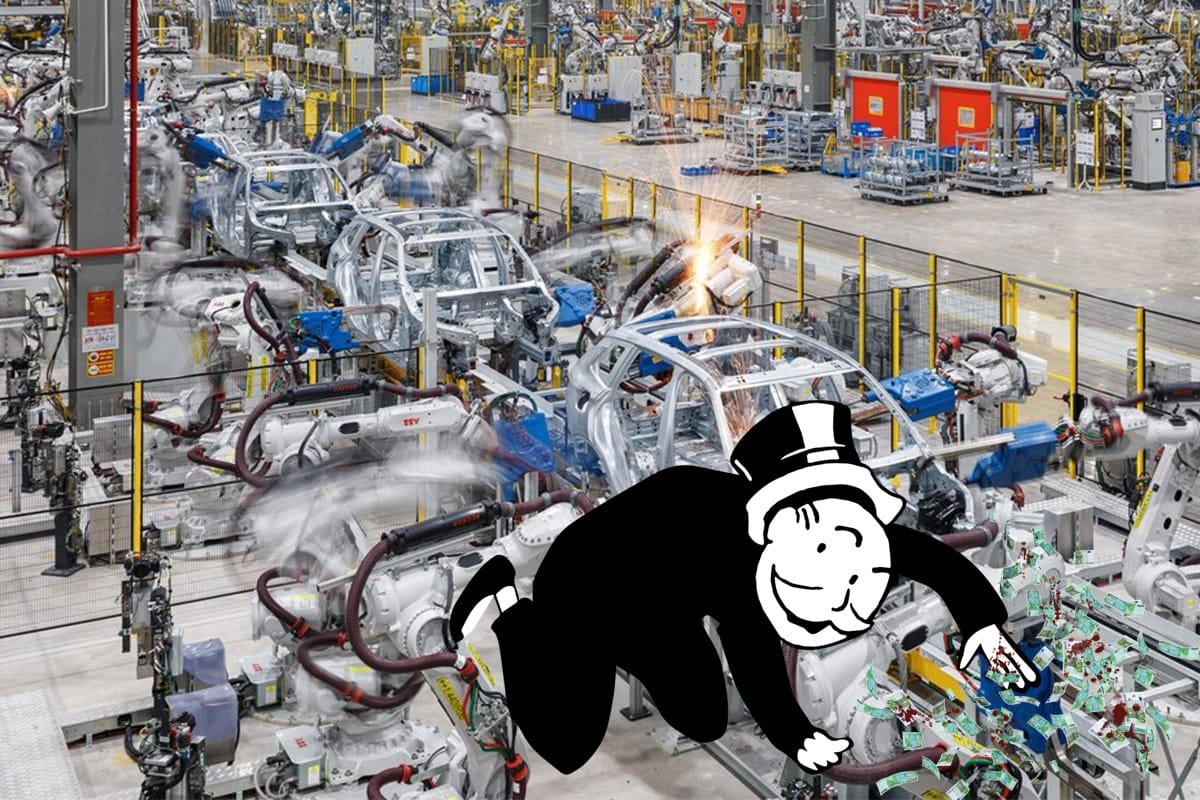 Car manufacture monopoly man