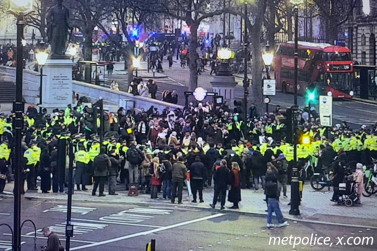 Met police demo Palestine January 2025