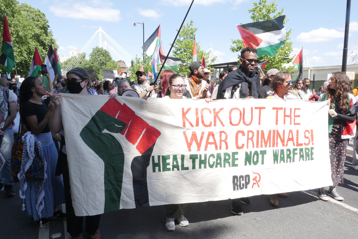 Nakba 77 demonstration down with the war criminaks