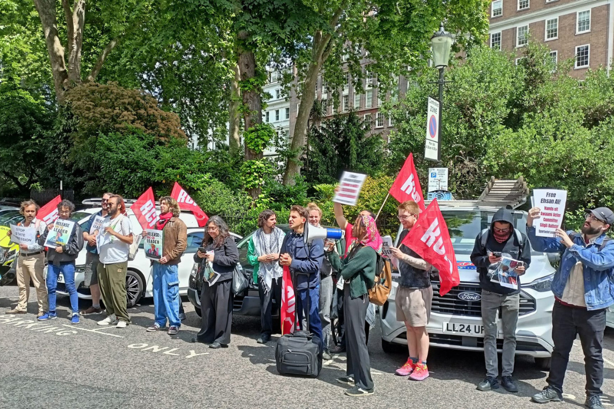 Protest outside Pakistan Embassy: Release our comrades