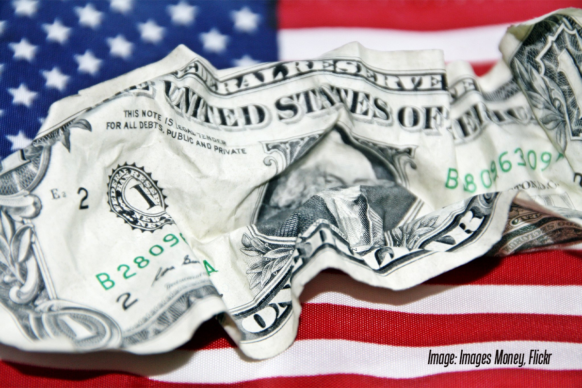 Crumpled dollar