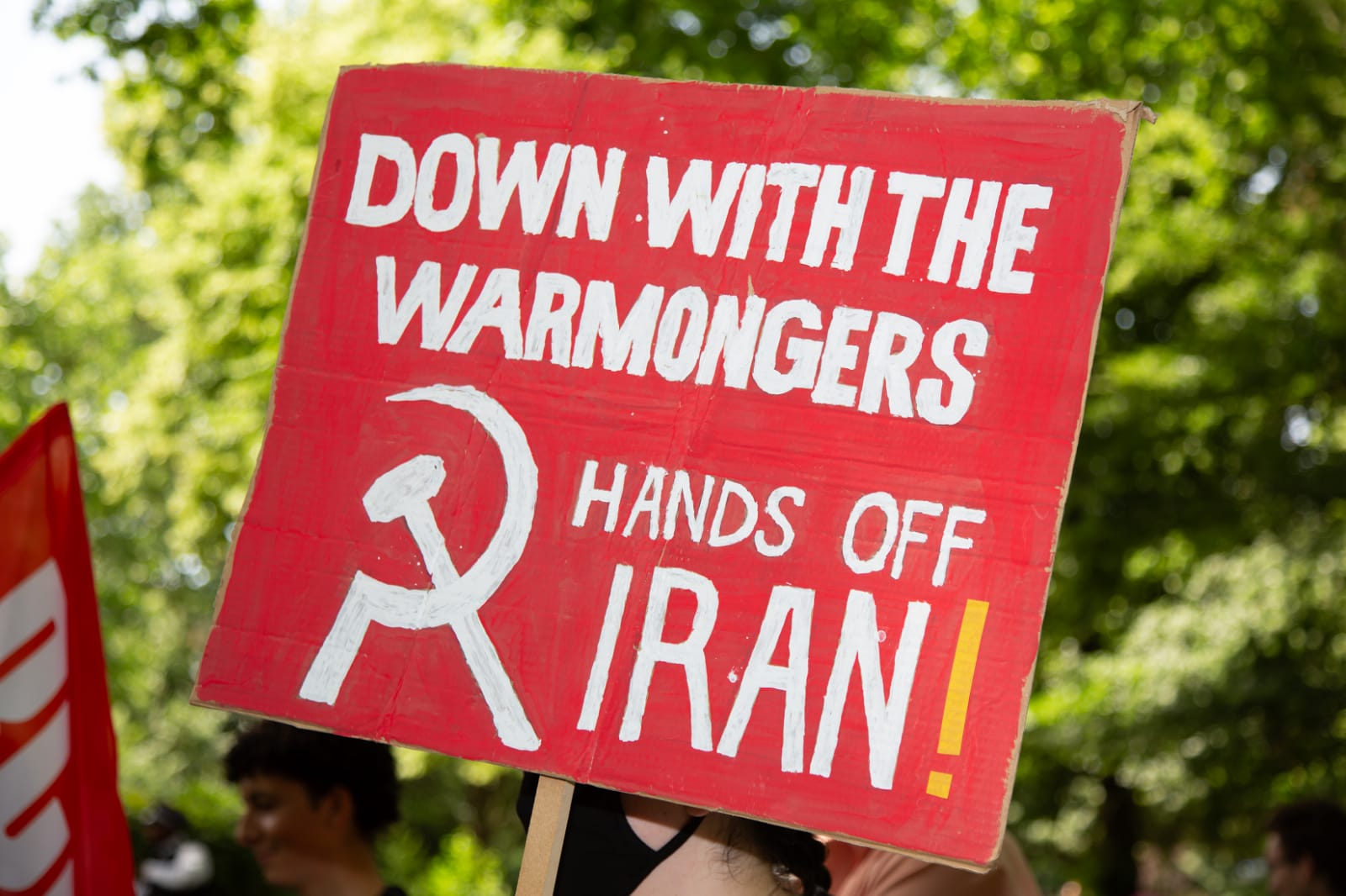 Down with the warmongers hands off iran