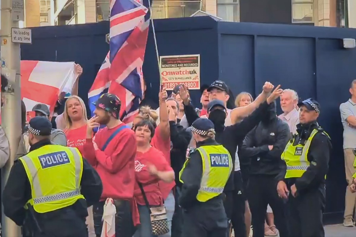 Canary wharf migrant protestors